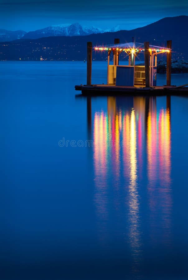 Ferry Dock Twilight, English Bay royalty free stock photo Ferry Dock Twilight, English Bay royalty free stock photo
