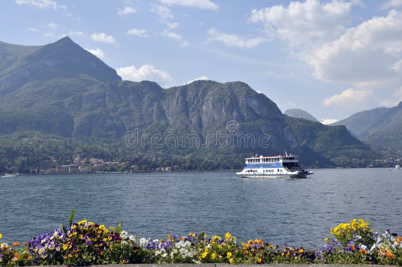 Ferry leaving Bellagio on Lake Como