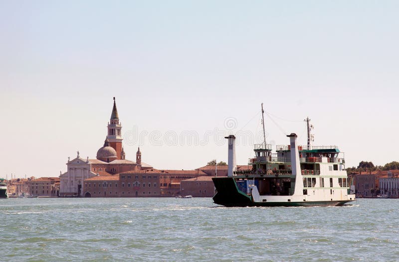 Ferry over the Canale della Giudecca, Venice Italy