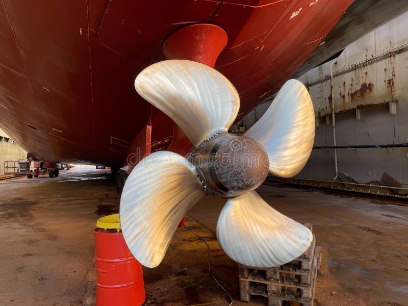 Ferry Propeller on Dry Dock for Maintenance Editorial Photo Image of