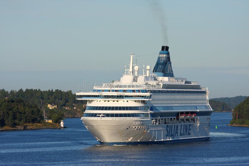 Ferry Silja Line on the Way from Riga To Stockholm Editorial Stock Image -  Image of blue, cruise: 21073364