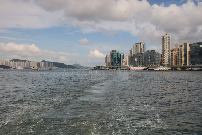Ferry View of Victoria Harbor Kowloon and Hk Editorial Photo Image of