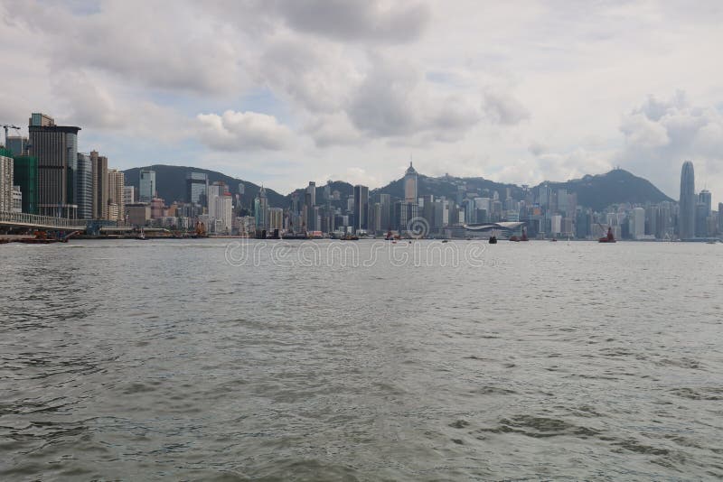 Ferry View of Victoria Harbor Kowloon and Hk Editorial Image Image of