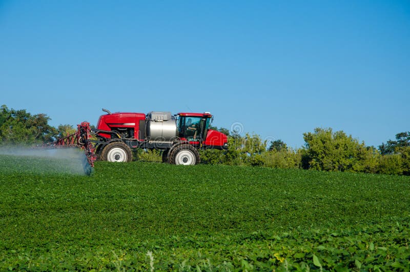 Fertilizer Machine on the Field Stock Image Image of plant