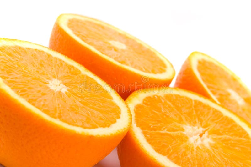 Fesh oranges halves