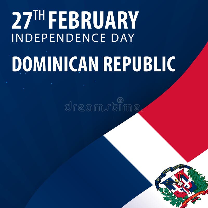 Festa Dellindipendenza Della Repubblica Dominicana Bandiera Ed Insegna Patriottica 2875