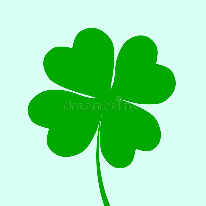 Festa irlandese Trifoglio delle foglie di giorno 4 dei patricks del san Illustrazione di vettore