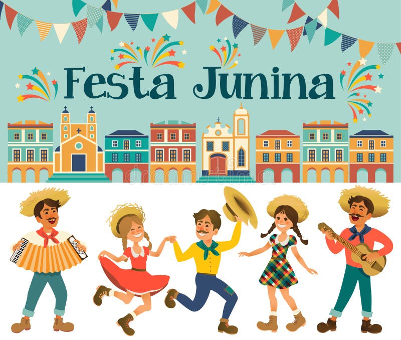 Festa Junina - festival du Brésil juin Vacances de folklore caractères