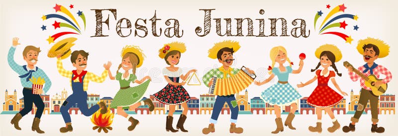 Festa Junina - festival du Brésil juin Vacances de folklore caractères