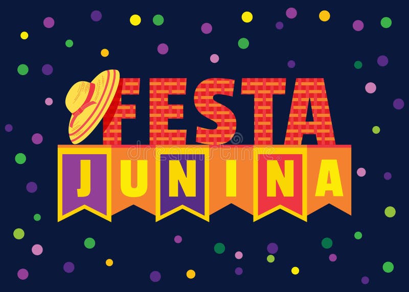 Festa Unina decorative flat signboard royalty free illustration Festa Unina decorative flat signboard royalty free illustration