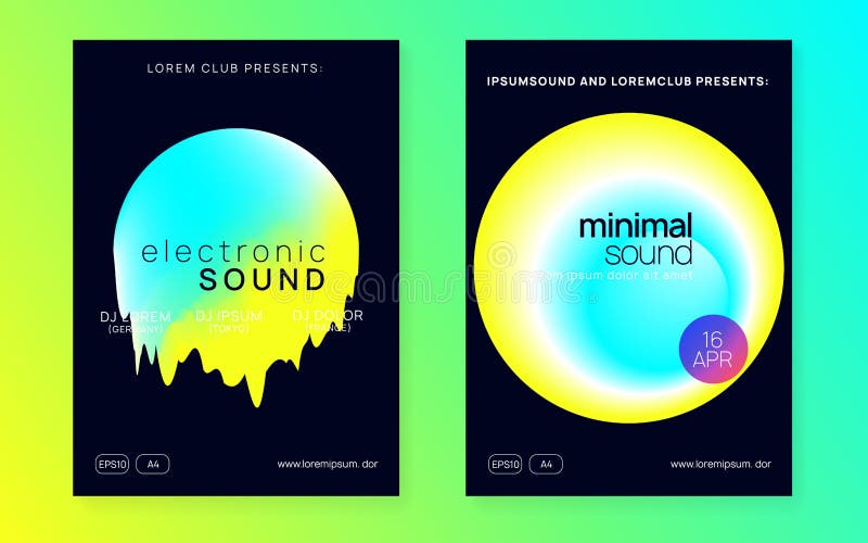 Festaffisch och reklamblad för sommarmusik vektor illustrationer Festaffisch och reklamblad för sommarmusik vektor illustrationer