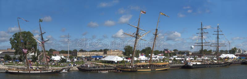 Festival alto panorâmico, panorama do navio de navigação