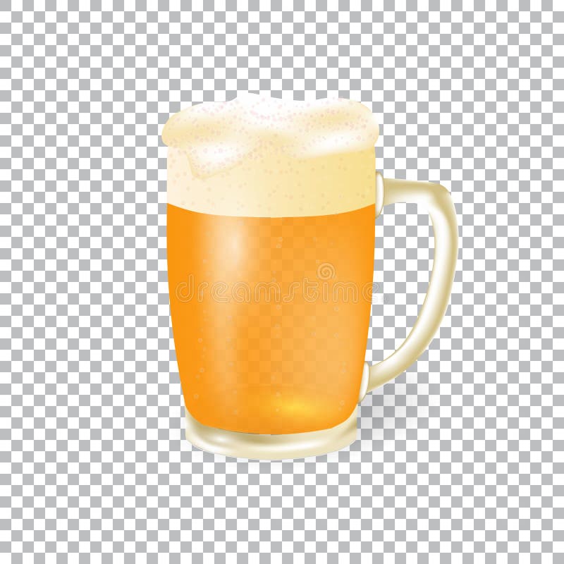 Festival de bière Bière blonde dans une tasse avec la mousse, d'isolement sur un fond de contrôleur Illustration