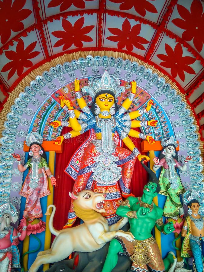 Festival De Durga Puja  Dans Kolkata Inde  Image stock 