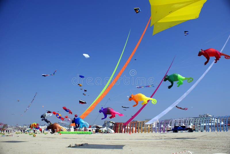Festival dei cervi volanti di volo, Berck-sur-Mer, Francia, 2011 immagine stock libera da diritti Festival dei cervi volanti di volo, Berck-sur-Mer, Francia, 2011 immagine stock libera da diritti