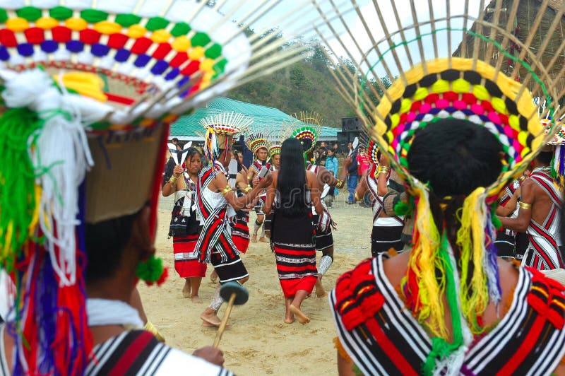 Festival del Hornbill de la Nagaland-India. foto de archivo Festival del Hornbill de la Nagaland-India. foto de archivo