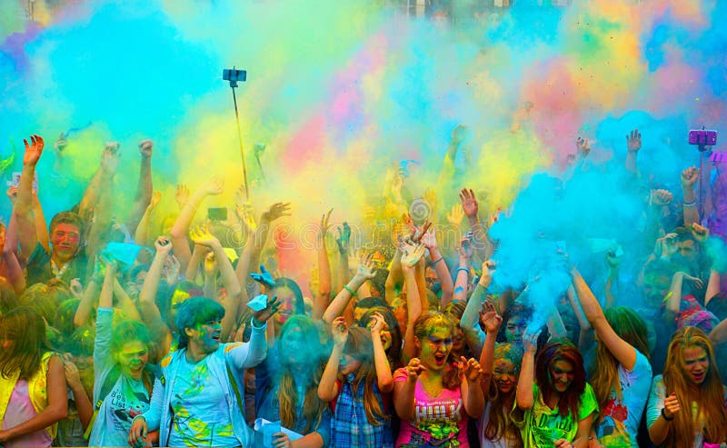 Festival di Holi dei colori fotografia stock libera da diritti Festival di Holi dei colori fotografia stock libera da diritti