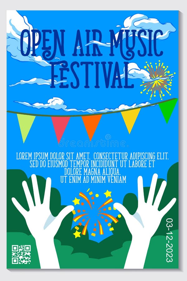 Festival di musica Live Event Vector Poster Design dell'aria aperta royalty illustrazione gratis Festival di musica Live Event Vector Poster Design dell'aria aperta royalty illustrazione gratis