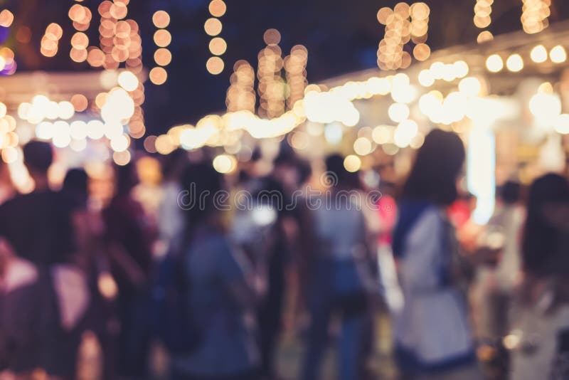 Festival Event Party with People Blurred Background Stock Image - Image ...