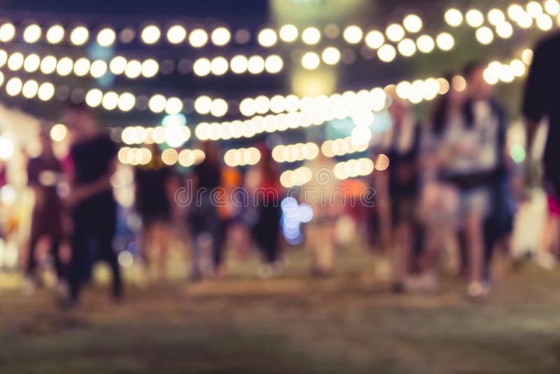 Festival Event Party with People Blurred Background Stock Photo - Image ...