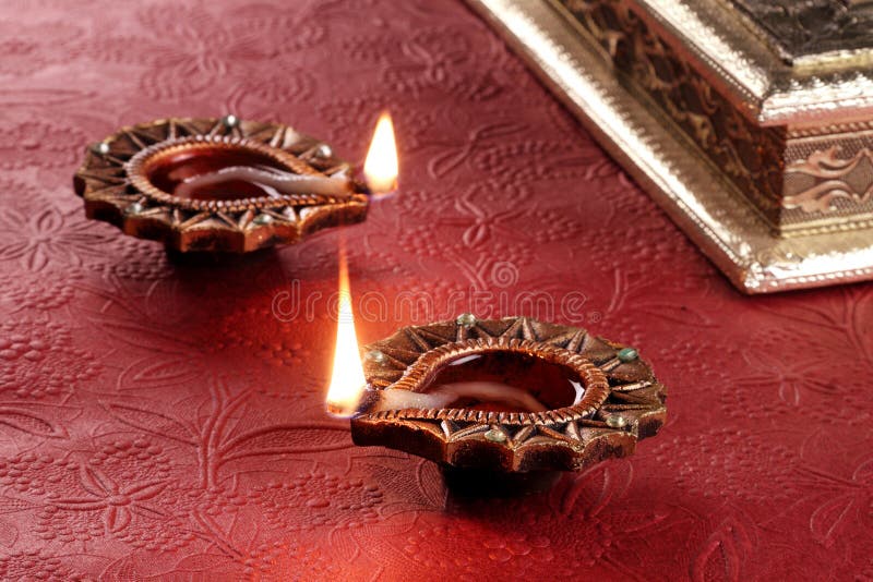 Festival indiano Diwali Diya Lamp Light imagem de stock royalty free
