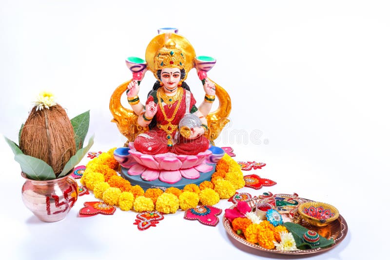 Festival indiano Diwali, Puja a Laxmi imagens de stock royalty free