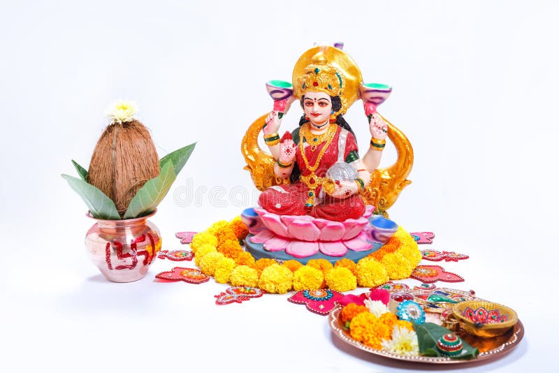 Festival indiano Diwali, Puja a Laxmi imagens de stock royalty free