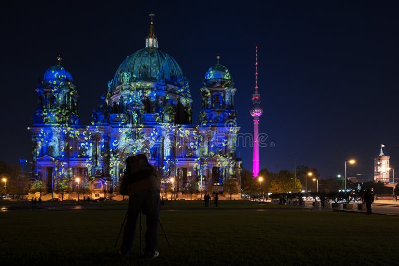 FESTIVAL of LIGHTS 2010 in Berlin, Germany Editorial Stock Image