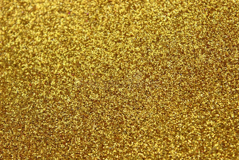 Gold Glitter Selective Focus. Gold Sequins in the Background. Gold