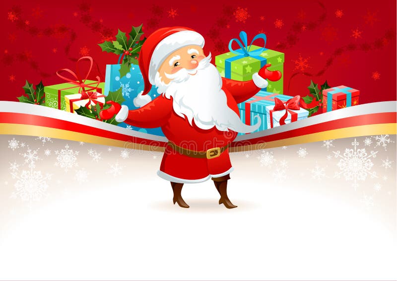 Festive background with Santa Claus