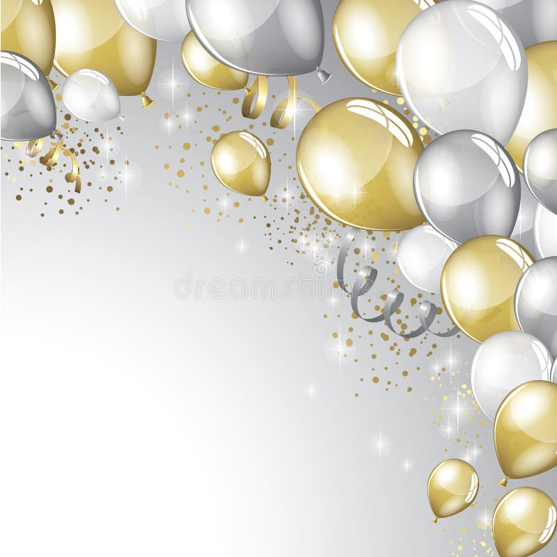 Gold Glitter Balloons Stock Illustrations 5,273 Gold Glitter Balloons