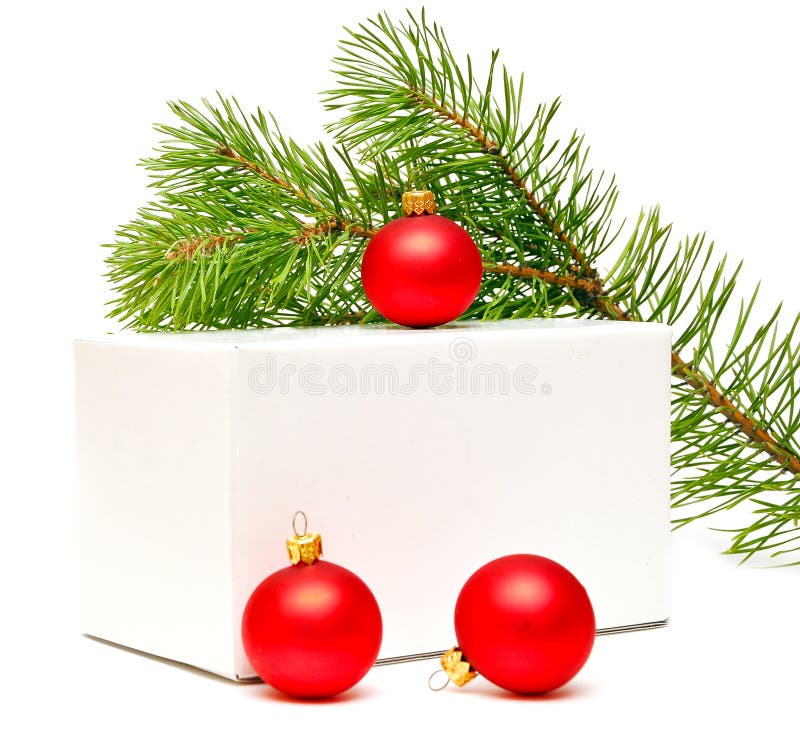 Festive balls with gift box