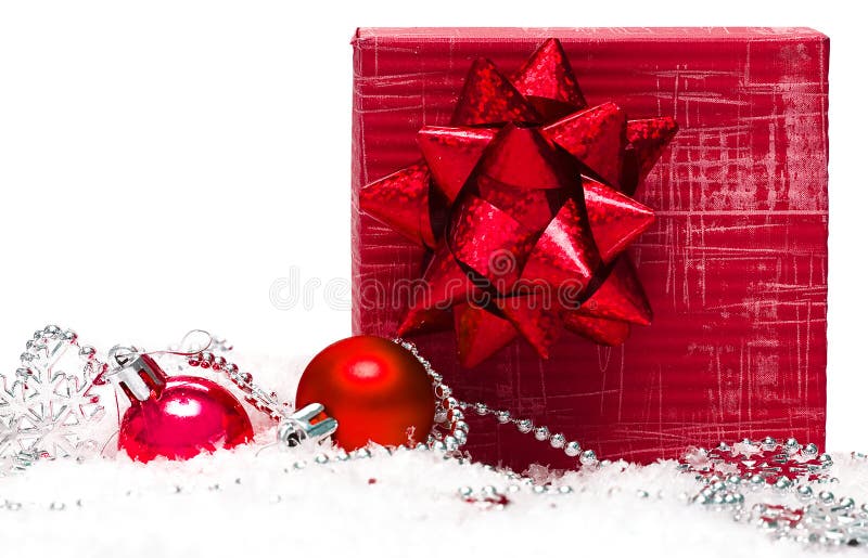 Festive balls with gift box