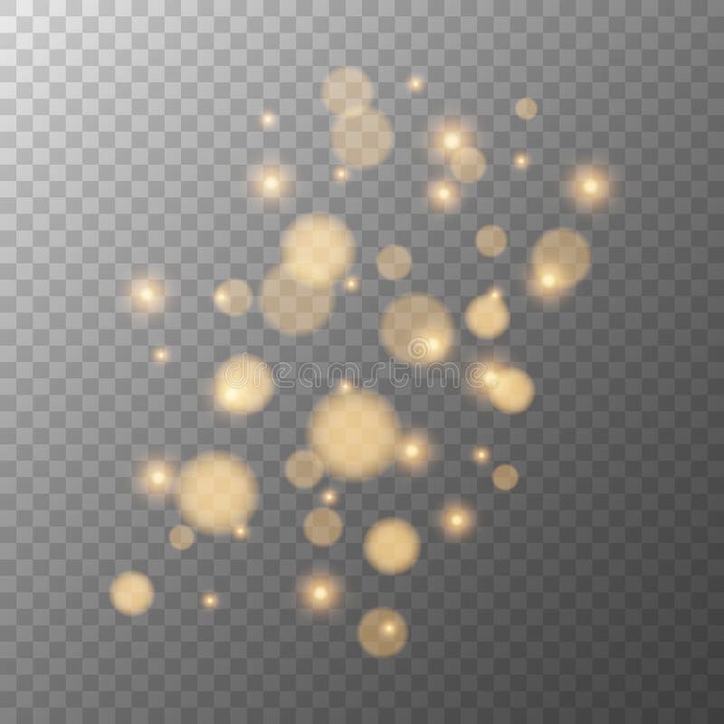 Festive bokeh lights. Vibrant blur light effect. Abstract blurred overlay template. Glittering sparks. vector illustration