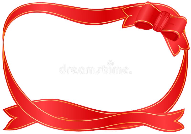 Red ribbons and bows stock vector. Illustration of vector - 35385196