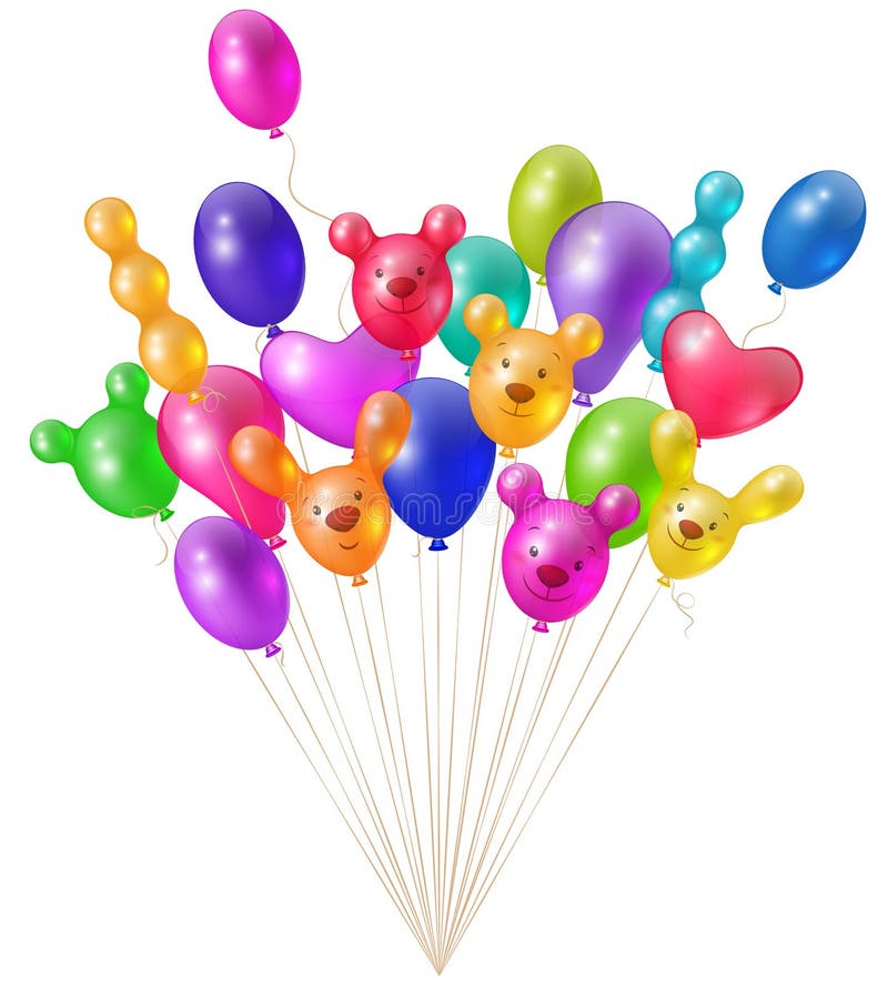 Festive bright balloons stock vector. Illustration of icon 38937952