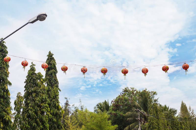 Festive Chinese Red Lantern Decorations Stock Photo Image of