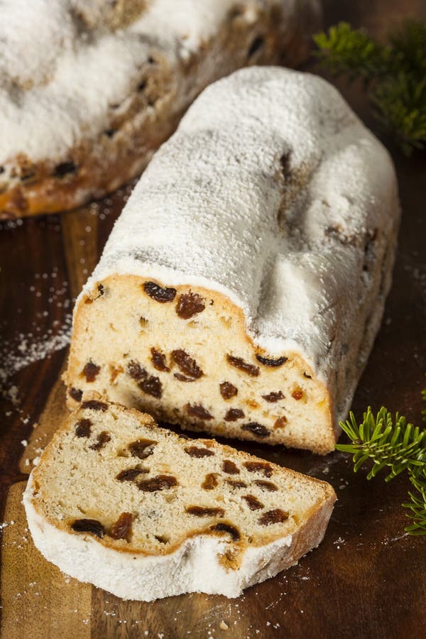 Festive Christmas German Stollen Bread Stock Photo - Image of holiday ...