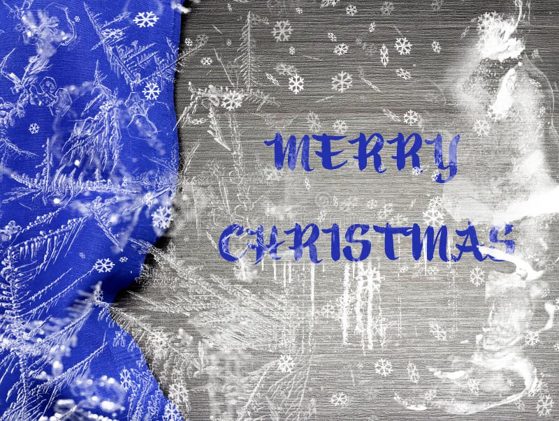 Festive Christmas holiday winter wide background with bright blue tablecloth in traditional colors covered sparkling snowflakes on royalty free stock photo Festive Christmas holiday winter wide background with bright blue tablecloth in traditional colors covered sparkling snowflakes on royalty free stock photo