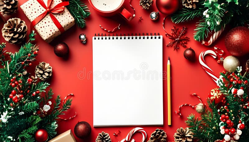 Christmas Wish List - Generative AI stock illustration