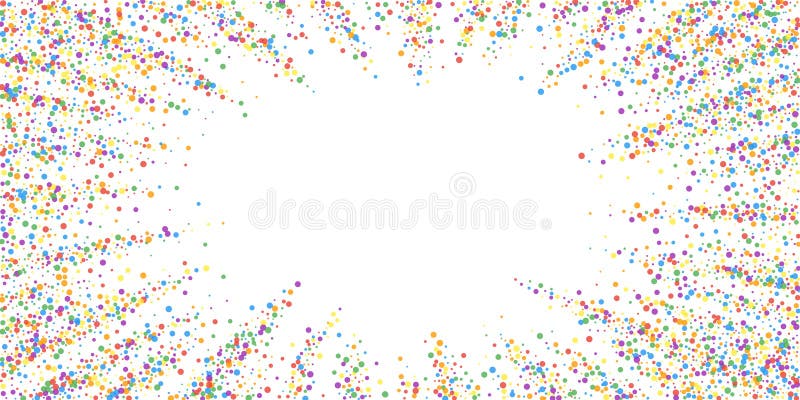 Festive confetti. Celebration stars. Joyous confetti on white background. Elegant festive overlay template. Alive vector illustration.