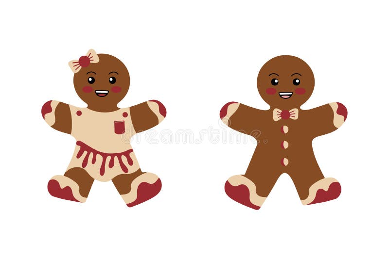 Festive cookies with gingerbread men. Gingerbread cookies in the form of men with colored glaze. Merry christmas