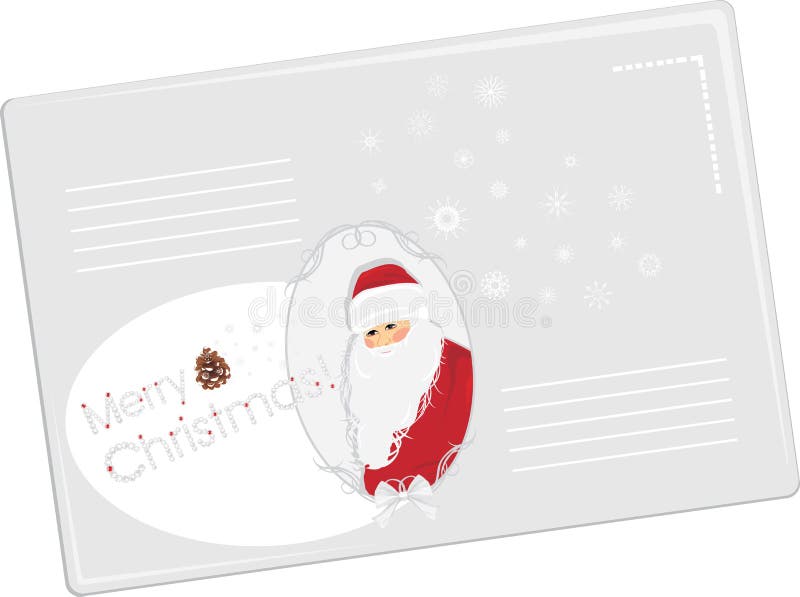 Festive envelope with Santa