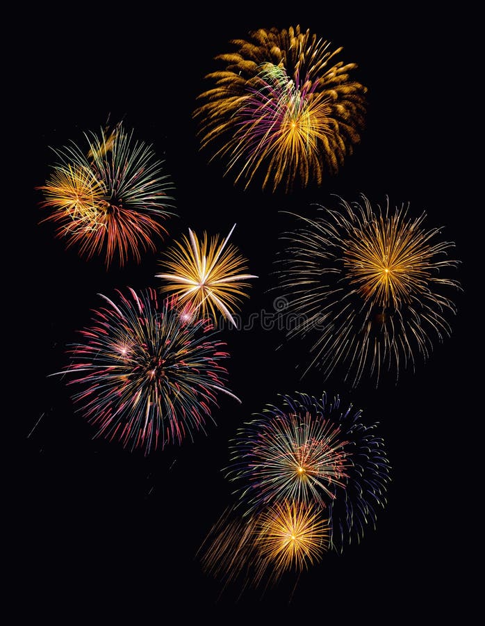 Festive fireworks display royalty free stock images