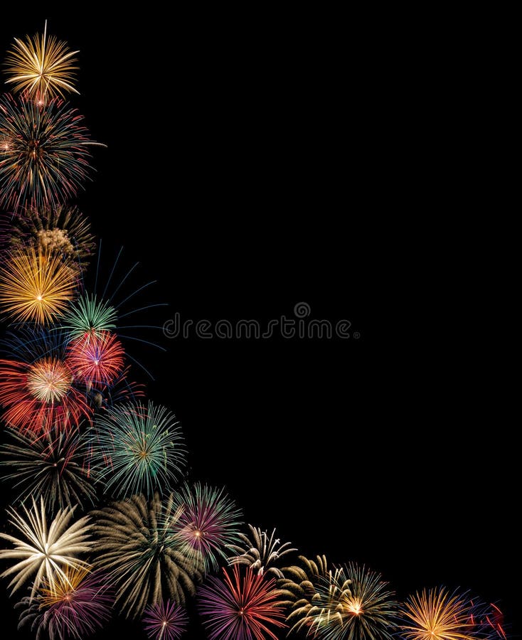 Festive fireworks display royalty free stock photo