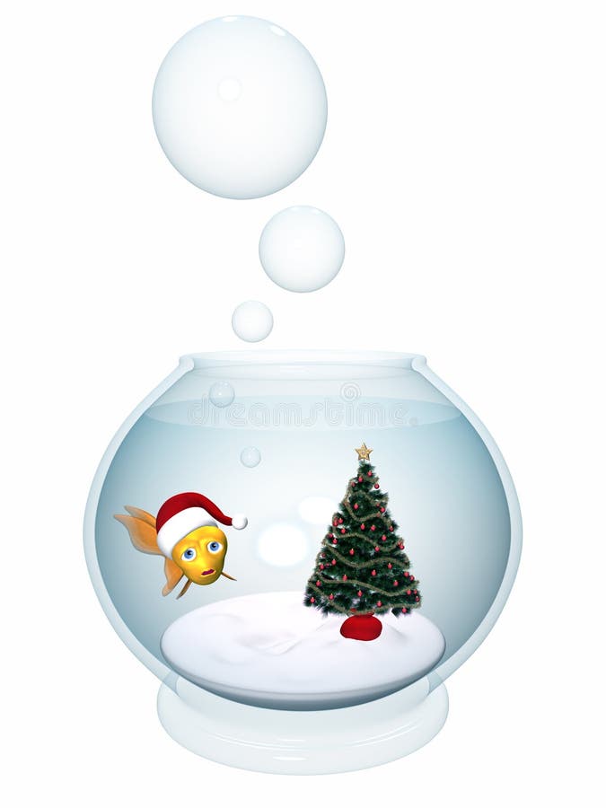 Festive Fish - white background