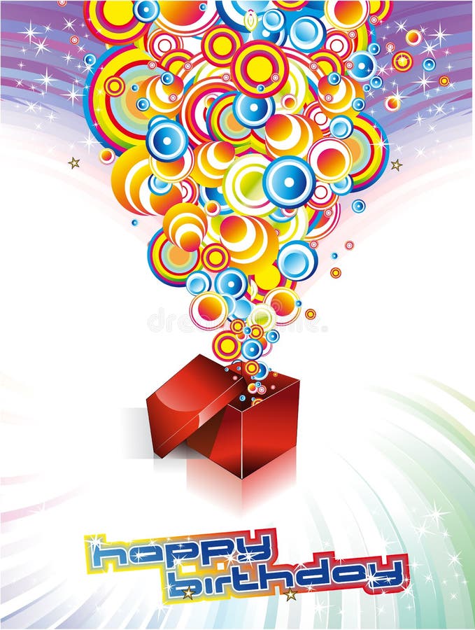 Festive Happy Birthday Background stock illustration Festive Happy Birthday Background stock illustration