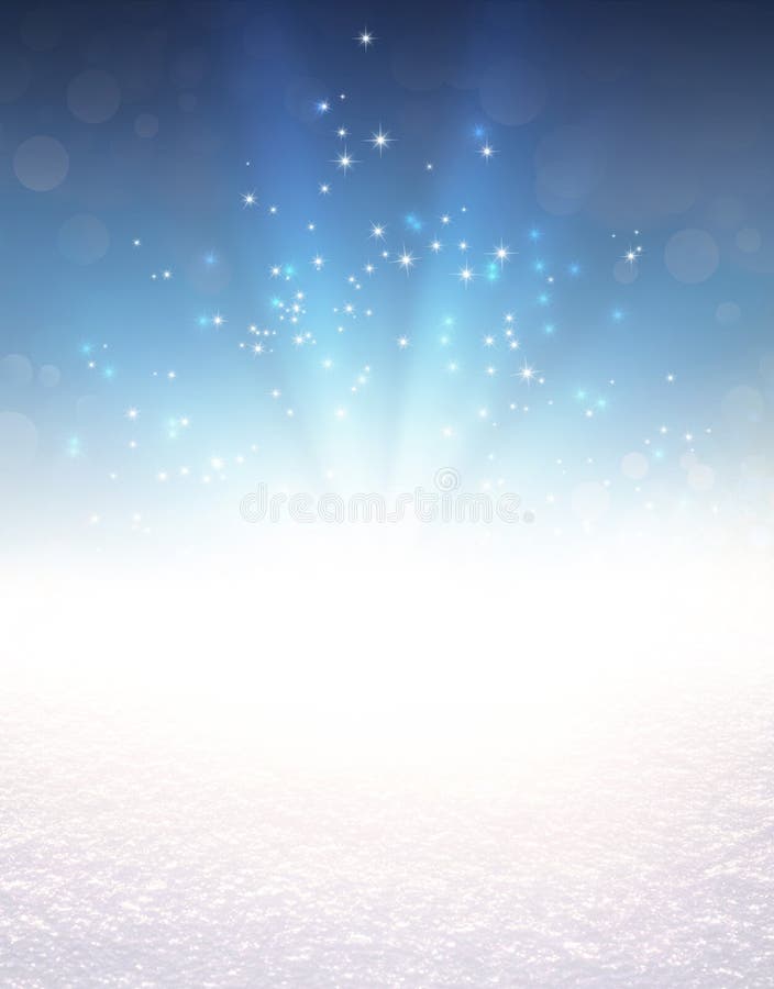 Festive light explosion on snow stock photos