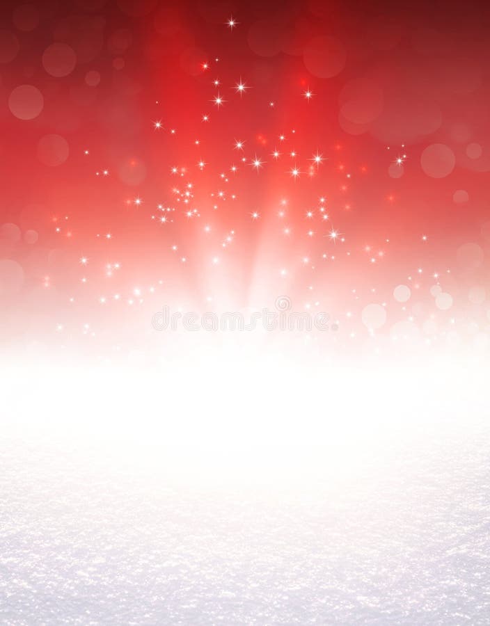 Festive light explosion on snow stock photography