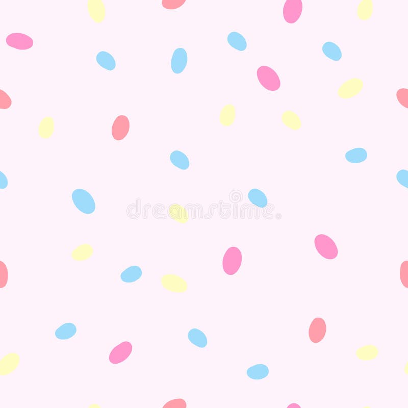Festive Multicolored Confetti, Vector Seamless Pattern in the Style of